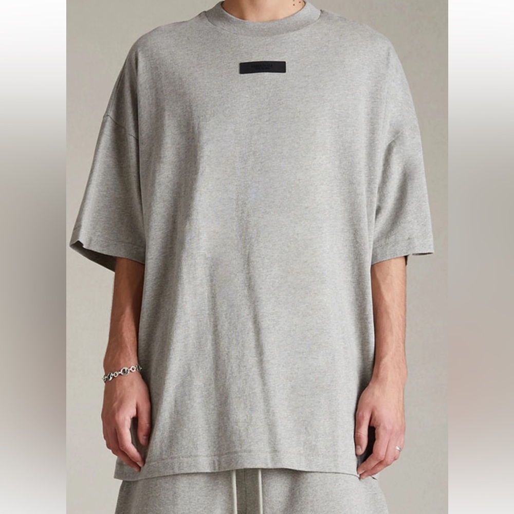 Fear of God Essentials Dark Heather Oatmeal T-Shirt